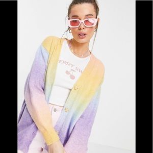 ASOS Design oversized cardigan in space dye yarn